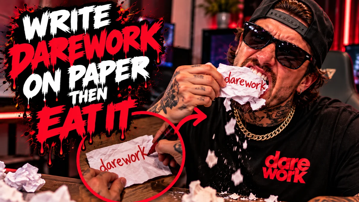 WRITE DAREWORK ON PAPER. THEN EAT IT.